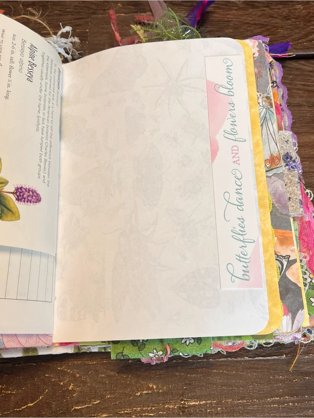 Butterfly Junk Journal Faith Floral Nature Flowers Softcover Decorated 3 Sig - Picture 14 of 16